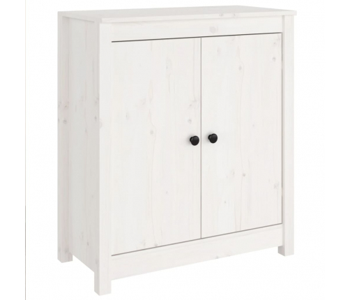 vidaXL kumode, balta, 70x35x80 cm, priedes masīvkoks