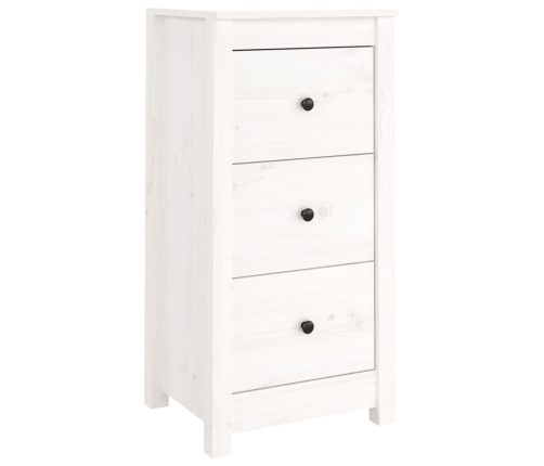 vidaXL kumode, balta, 40x35x80 cm, priedes masīvkoks