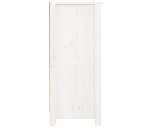 vidaXL kumode, balta, 40x35x80 cm, priedes masīvkoks