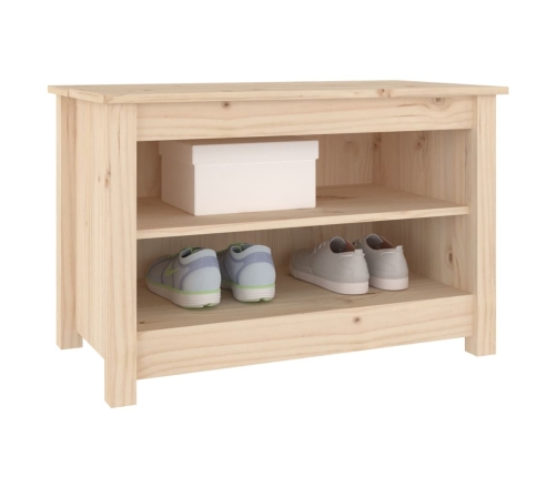 vidaXL apavu plaukts/soliņš, 70x38x45,5 cm, priedes masīvkoks
