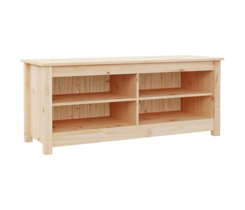 vidaXL apavu plaukts, 110x38x45,5 cm, priedes masīvkoks
