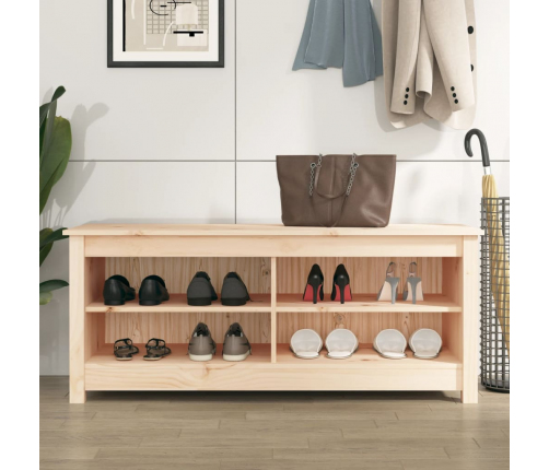 vidaXL apavu plaukts, 110x38x45,5 cm, priedes masīvkoks