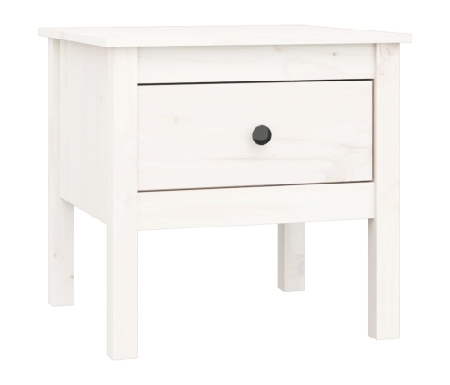 vidaXL galdiņi, 2 gab., balti, 50x50x49 cm, priedes masīvkoks