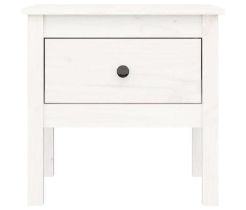 vidaXL galdiņi, 2 gab., balti, 50x50x49 cm, priedes masīvkoks