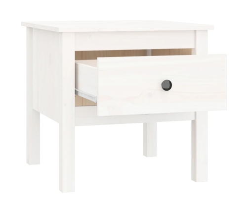 vidaXL galdiņi, 2 gab., balti, 50x50x49 cm, priedes masīvkoks