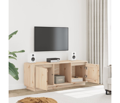 vidaXL TV skapītis, 110,5x35x44 cm, priedes masīvkoks