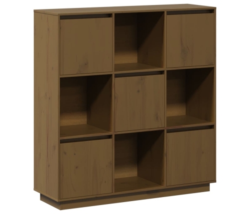 vidaXL augstais skapītis, medus brūns, 110,5x35x117 cm, priedes koks