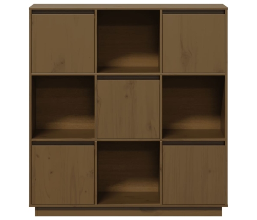 vidaXL augstais skapītis, medus brūns, 110,5x35x117 cm, priedes koks