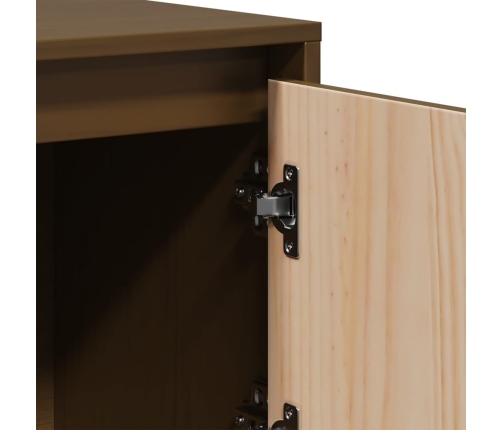 vidaXL augstais skapītis, medus brūns, 110,5x35x117 cm, priedes koks