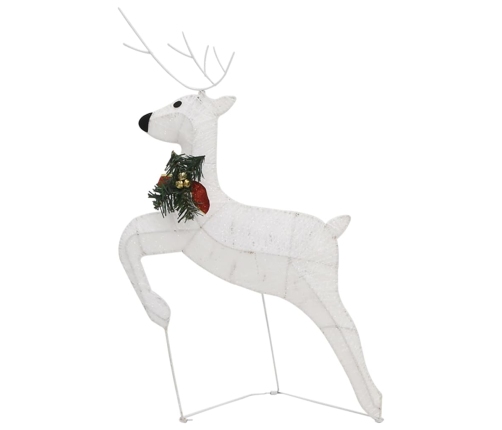 vidaXL Ziemassvētku dekorācija, ziemeļbrieži un kamanas, 60 LED