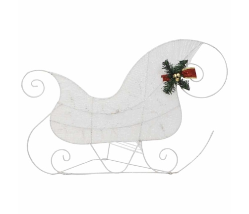 vidaXL Ziemassvētku dekorācija, ziemeļbrieži un kamanas, 60 LED