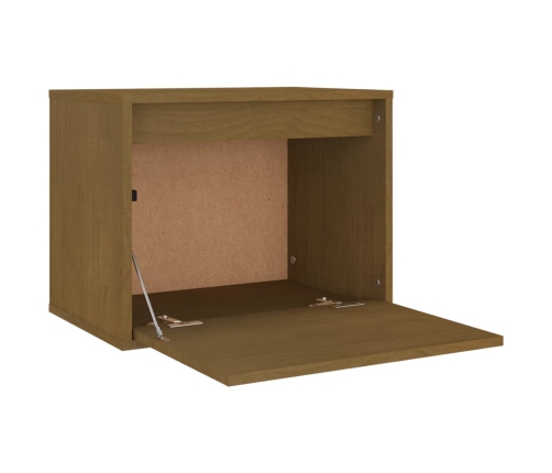 vidaXL naktsskapīši, 3 gab., medus brūni, priedes masīvkoks