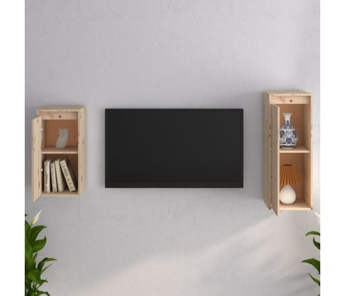 vidaXL TV skapīši, 2 gab., priedes masīvkoks
