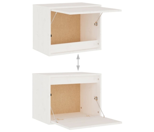 vidaXL TV skapīši, 4 gab., balti, priedes masīvkoks