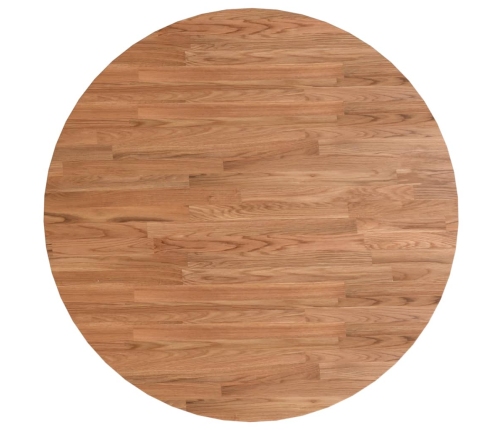 vidaXL apaļa galda virsma, gaiši brūna, Ø70x1,5 cm, ozola masīvkoks