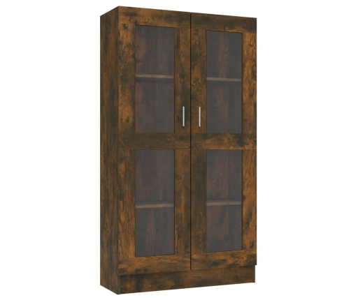 vidaXL vitrīnas skapis, tumša ozola krāsa, 82,5x30,5x150 cm, koks