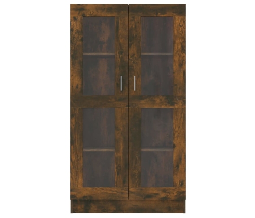 vidaXL vitrīnas skapis, tumša ozola krāsa, 82,5x30,5x150 cm, koks