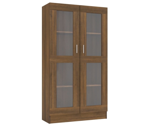 vidaXL vitrīnas skapis, brūna ozola, 82,5x30,5x150cm inženierijas koks
