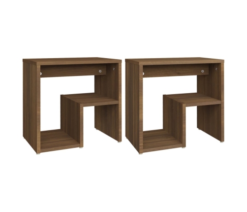 vidaXL naktsskapīši, 2 gab., brūni, 40x30x40 cm, inženierijas koks