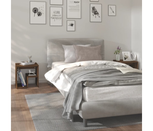 vidaXL naktsskapīši, 2 gab., brūni, 40x30x40 cm, inženierijas koks