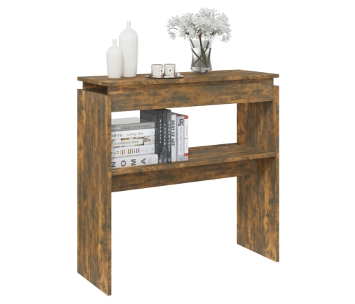 vidaXL konsoles galdiņš, ozolkoka krāsa, 80x30x80cm, inženierijas koks