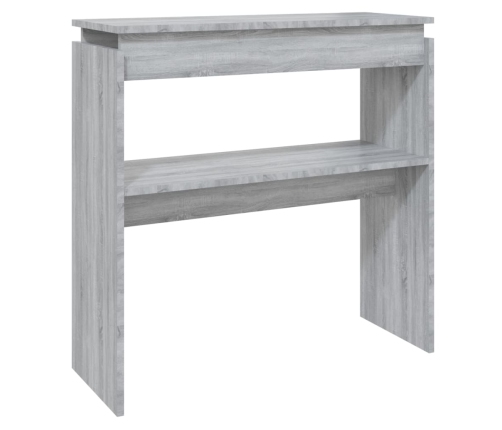 vidaXL konsoles galds, pelēka ozolkoka, 80x30x80 cm, inženierijas koks