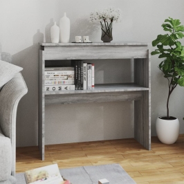 Konsoles Galds, Pelēka Ozolkoka, 80X30X80 Cm, Inženierijas Koks Vidaxl