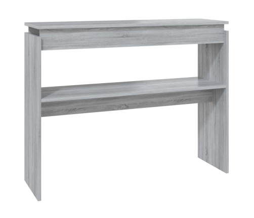 vidaXL konsoles galds, pelēka ozolkoka, 102x30x80cm, inženierijas koks