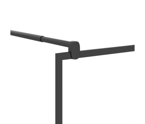 vidaXL dušas siena, 100x195 cm, ESG stikls, akmeņu dizains, melna