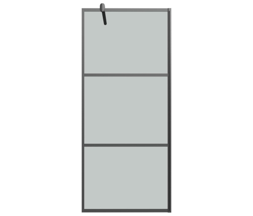 vidaXL dušas siena, 80x195 cm, tumšs ESG stikls, melna