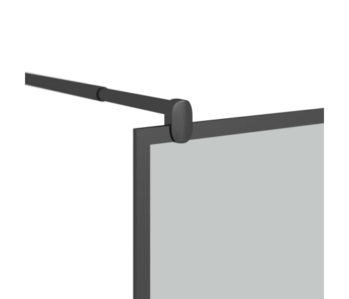 vidaXL dušas siena, 80x195 cm, tumšs ESG stikls, melna