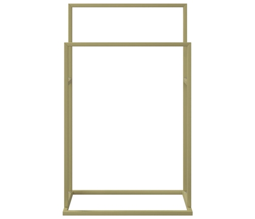 vidaXL dvieļu statīvs, zeltains, 48x24x78,5 cm, dzelzs