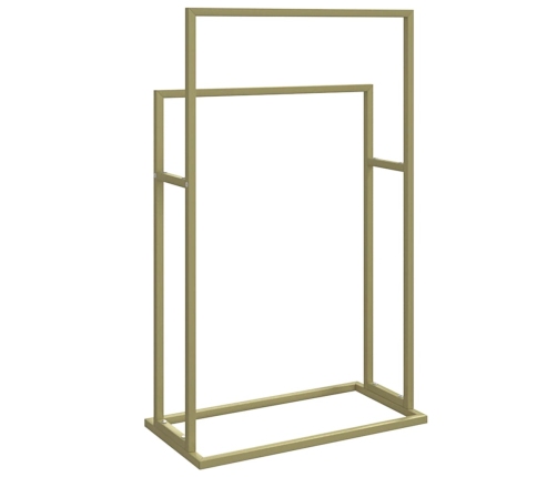 vidaXL dvieļu statīvs, zeltains, 48x24x78,5 cm, dzelzs