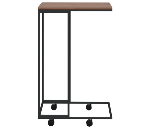 vidaXL galdiņš ar riteņiem, melns, 40x30x63,5 cm, inženierijas koks