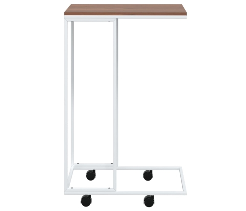 vidaXL galdiņš ar riteņiem, balts, 40x30x63,5 cm, inženierijas koks