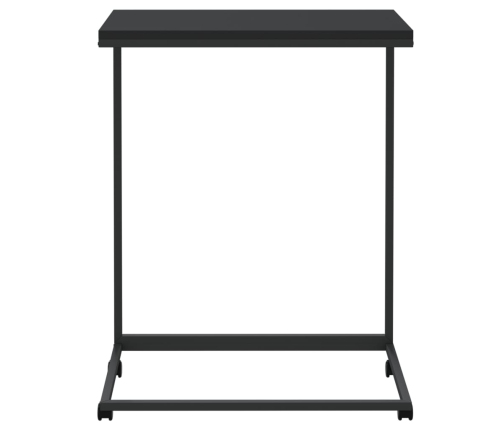 vidaXL galdiņš ar riteņiem, 55x35x70 cm, inženierijas koks, melns