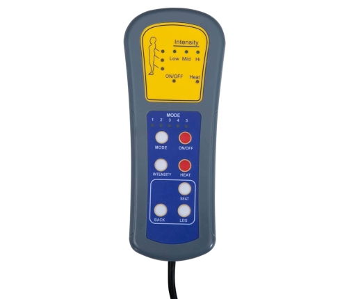 vidaXL elektriskais masāžas krēsls, tumši pelēks audums