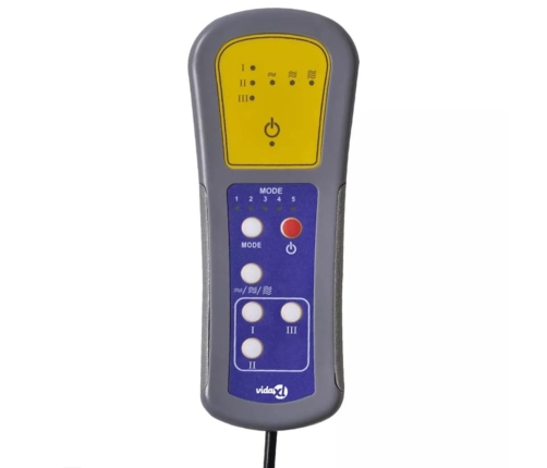 vidaXL elektrisks masāžas krēsls, tumši brūns audums