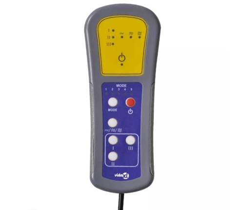 vidaXL elektrisks masāžas krēsls, brūns audums