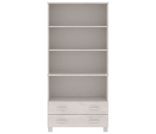 vidaXL augstais skapis HAMAR, balts, priedes masīvkoks