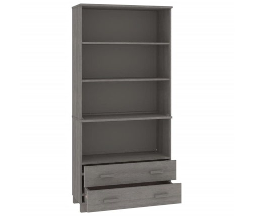 vidaXL augstais skapis HAMAR, gaiši pelēks, priedes masīvkoks