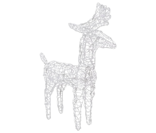 vidaXL Ziemassvētku dekorācija, ziemeļbrieži un kamanas, 320 LED