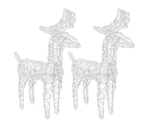 vidaXL Ziemassvētku dekorācija, ziemeļbrieži un kamanas, 320 LED