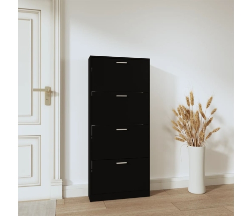 vidaXL apavu plaukts, melns, 59x17x150 cm, inženierijas koks