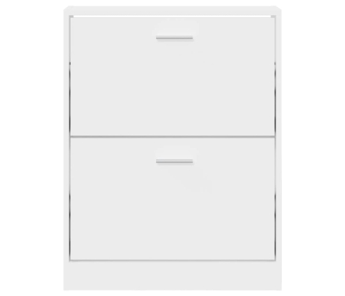 vidaXL apavu skapītis, balts, 59x17x81 cm, inženierijas koks