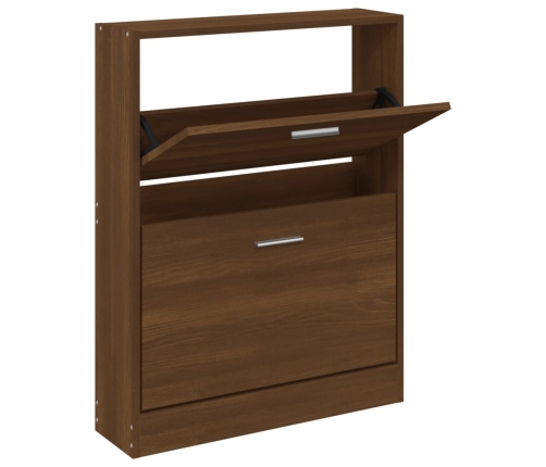 vidaXL apavu plaukts, ozolkoka krāsa, 59x17x81 cm, inženierijas koks