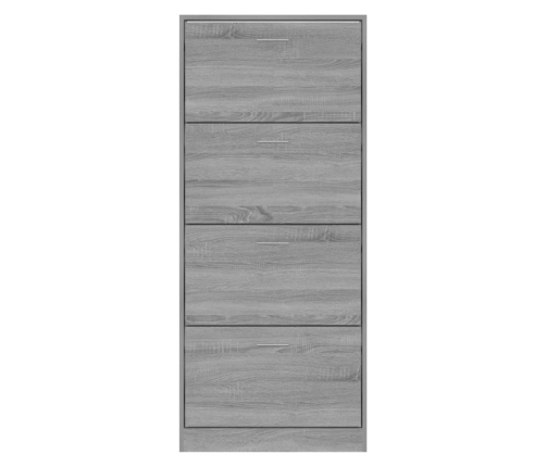 vidaXL apavu plaukts, pelēcīga ozolkoka,63x24x147 cm,inženierijas koks