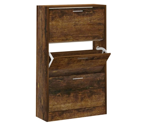 vidaXL apavu plaukts, dūmakains ozols, 63x24x103 cm, inženierijas koks