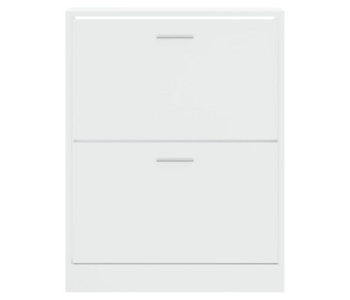 vidaXL apavu skapītis, spīdīgi balts, 63x24x81 cm, inženierijas koks