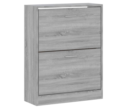 vidaXL apavu plaukts, pelēcīga ozolkoka,63x24x81 cm,inženierijas koks